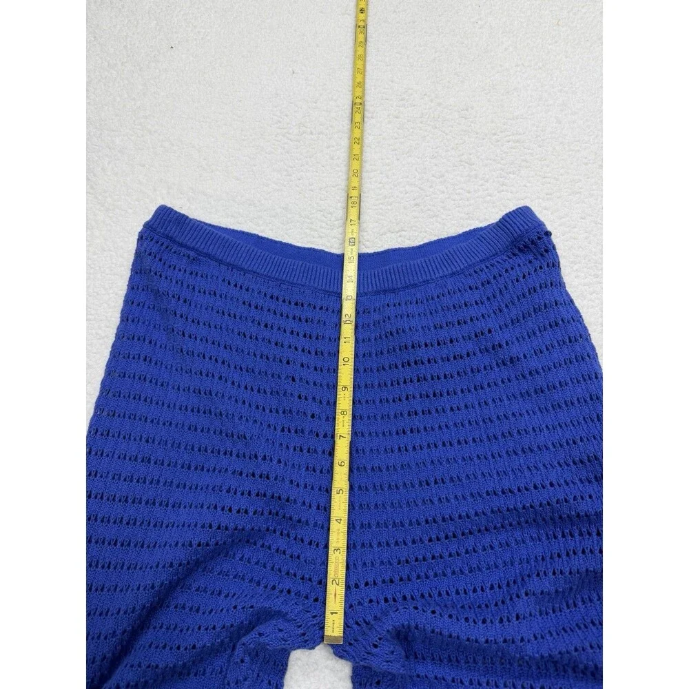 Gap Ankle Pants Blue Cotton Crochet Vacay Beach Boho Minimalist Size XL NWT